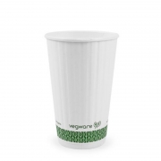 16oz White Embossed Hot Cup 89 series – Pack (25)