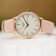 Ladies Architēct Blanc – Handwritten Engraving – Light Pink Strap – Genuine Leather / Stainless Steel – Architect Watches