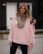 Pimlico Cashmere Poncho (NO WOOL) Mid Grey / OSFA by Pink Avocet