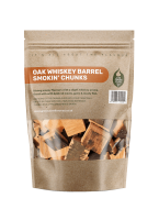 Oak Whiskey Barrel Smokin’ Chunks – Single 5ltr. Pack – Smokin’ – Green Olive Firewood