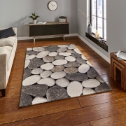 Think Rugs – Woodland 2099 Cream/Grey 120 x 170cm / Cream/Grey – The Rug Quarter