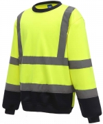 Yoko Hi-Vis Sweatshirt (HVJ510) – Yellow/ Navy – M – Uniforms Online