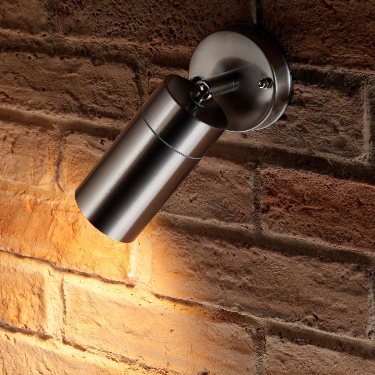 Stainless Steel Adjustable Outdoor Wall Spotlight – Choice Of Colours Silver – By CGC Interiors