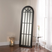 Britannia Arch Window Mirror – white – grey/ black – 180cm x 60cm – 119cm x 80cm – Black 180cm x 60cm – Decorative Mirrors – Stylishly Sophisticated