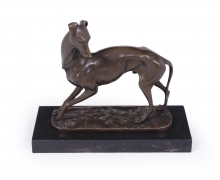 Art Deco Whippet Sculpture in Bronze by Barye – The Furniture Rooms