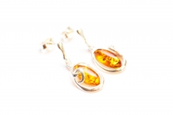 Dainty Drop Amber Earrings – Amber