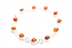 Fine Amber Link Bracelet