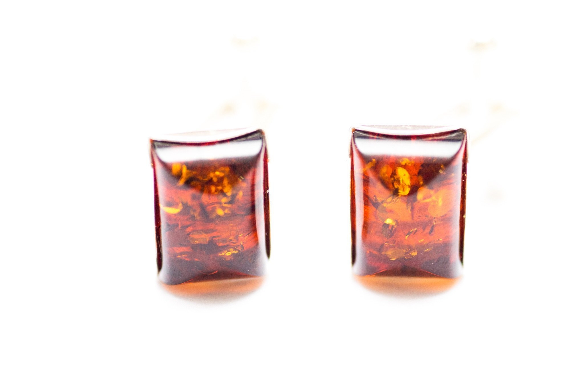 Rectangular Amber Cufflinks