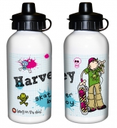 Bang on the Door Skater Boy Personalised Drinks Bottle