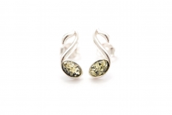 Green Music Note Stud Earrings