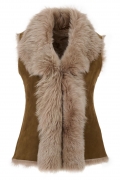 Women’s Toscana Sheepskin Gilet | Coats | Made in London – Pink Avocet 16 / Beaver by Pink Avocet