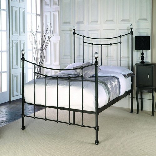 Limelight Ð Metal Bed Frame – Metis Metallic Black Bed Frame – Single