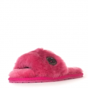 Madison Sheepskin Slider Slippers – Small – Raspberry – Women’s – Bedroom Athletics