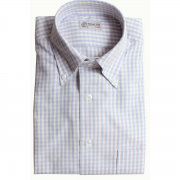 Robert Old Mens Blue & Pink Check Premium Cashmerello Shirt – 46 – Robert Old & Co