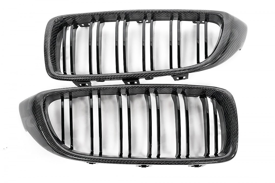 AUTOID Essentials Carbon Fibre Double Slat Kidney Grilles for BMW 4 Series, M3 & M4 (2014-2020, F32 F33 F80 F82 F83) – AUTOID