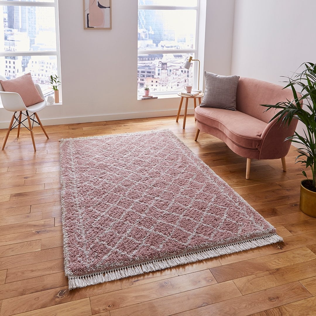 Think Rugs – Boho 7043 Rose 160 x 230cm / Pink – The Rug Quarter