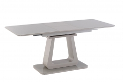 Cali White Gloss/ Glass Inset 1.4m – 1.8m Oak Extension Dining Table, Grey – Lc Living