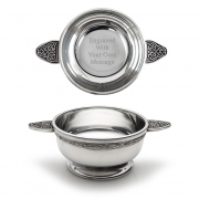 Quaich Bowl with Celtic Knot Handles