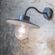 Exterior Swan Neck St Ives Outside Light – Charcoal