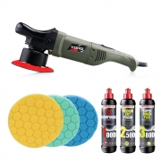 Chemical Guys Torq 10FX DA Machine Polisher Triple Pad and Polish Bundle – Blok 51