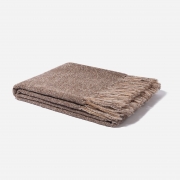 Boucle alpaca Throw Brown – Alpaca & Hand Loomed – Aessai