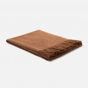 Baby Alpaca Brushed Blanket Havana – Aessai