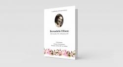 Funeral Order Of Service – Pastel Flowers Personalised Design – High Quality Print – Heavy 300g Card – Qty (10x) – Memorial Booklet