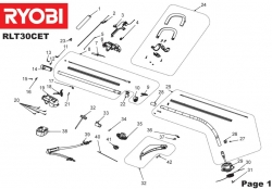 Ryobi – Spare Part – Lockout Trigger For Petrol Line Trimmer – RLT30CET – Lockout Trigger – Genuine Replacement Part