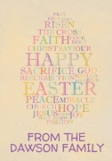 Egg Shaped Typographic Easter Card