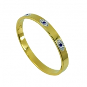 Evil Eye Gold Bangle Perimeter :17cm – Gold – Ezavision