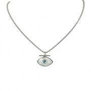 Evil Eye Necklace 40+5cm – Silver – Ezavision