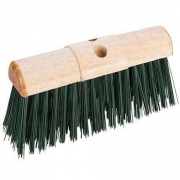 13″ Round Saddle Back Wooden Broom Head Stiff PVC Yard Brush Head