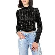 Guess Womens Black Studded Turtleneck Sweater – 82G604_6656Z – Black – 44 – JC Brandz