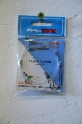 FishZone 2 hook flapper size 1/0 scratching rig sea fishing rig