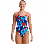 Funkita – Block Rock – Girls Diamond Back One Piece Girls Age 10 – Aqua Swim Supplies