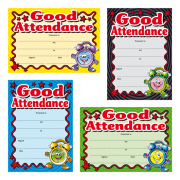 Brain Waves – Children’s Mixed Red Foil Good Attendance Certificates – Teacher & School Equipment