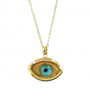 Gold Evil Eye Necklace 40+7cm – Gold – Ezavision