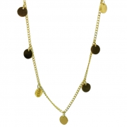 Gold Multi Coin Necklace 40+5cm – Gold – Ezavision