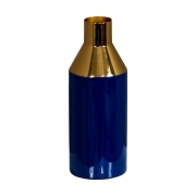 Gold Stem Blue Vase by Native Home & Lifestyle – Furniture & Homeware – The Luxe Home