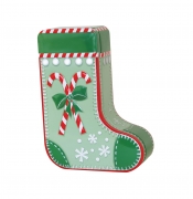 Christmas Stocking – Green – 200g Dark Chocolate Mint Creams – Churchills Confectionary