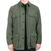 Robert Old Mens Green Belseta Lightweight Shacket – 56 – Robert Old & Co