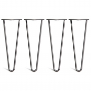 Coffee Table Hairpin Legs – Steel – Black – 35cm – 2 Rod Design – 10mm – Classic – Pack Of 4 – The Hairpin Leg Company