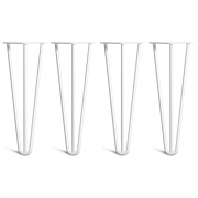 Coffee Table Hairpin Legs – Steel – White – 35cm – 3 Rod Design – 10mm – Classic – Pack Of 4 – The Hairpin Leg Company