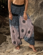 Harem Pants – Mandala Print – White – The Karmic Chameleon