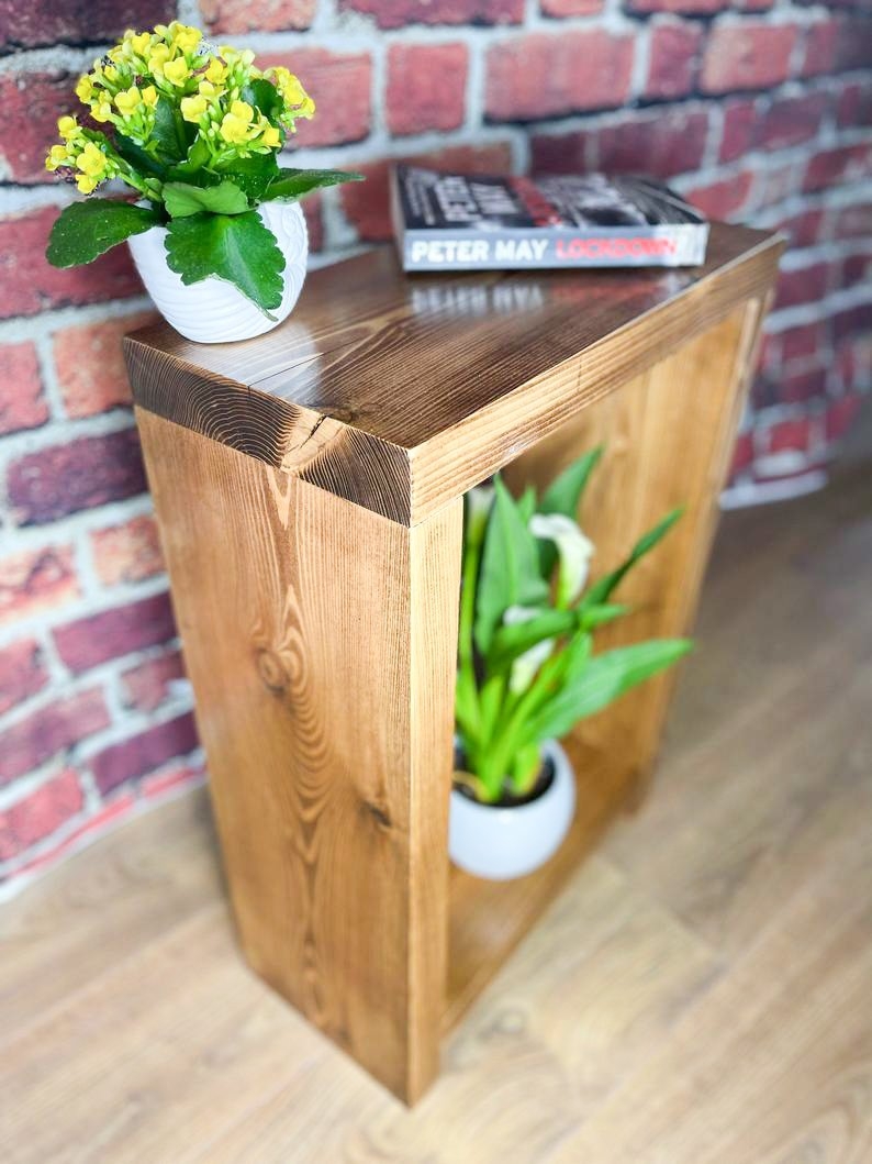 Side Table – Bathroom Unit – Bedside Table – Sofa Table – Plant Display – Dark Oak – Set Of Two