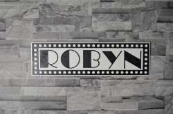 name Sign Broadway themed 50 – Red – Forth Craft & Designs