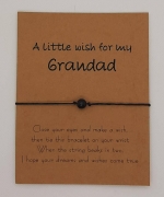 Dad wish bracelet, A little wish for my Daddy, Uncle, Grandad – Birthday bracelet Grandad