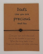 Dad wish bracelet, A little wish for my Daddy, Uncle, Grandad – Birthday bracelet Dad