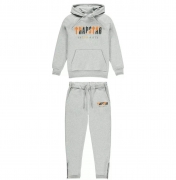 Trapstar Chenille Decoded Hoodie Tracksuit Grey / Orange L – RpshoppingHQ