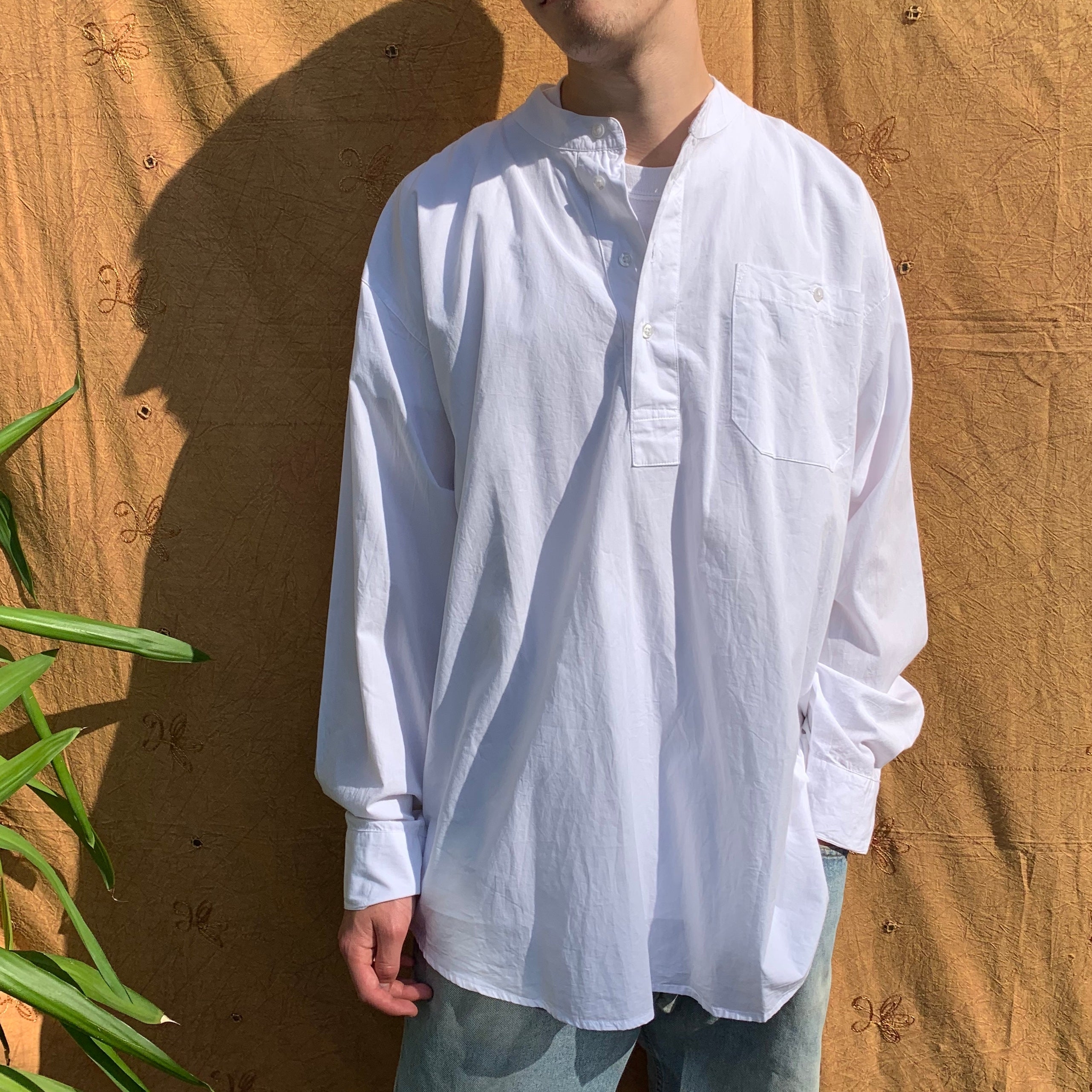 Grandad Collar Shirt S / Black – Portobello Vintage Market